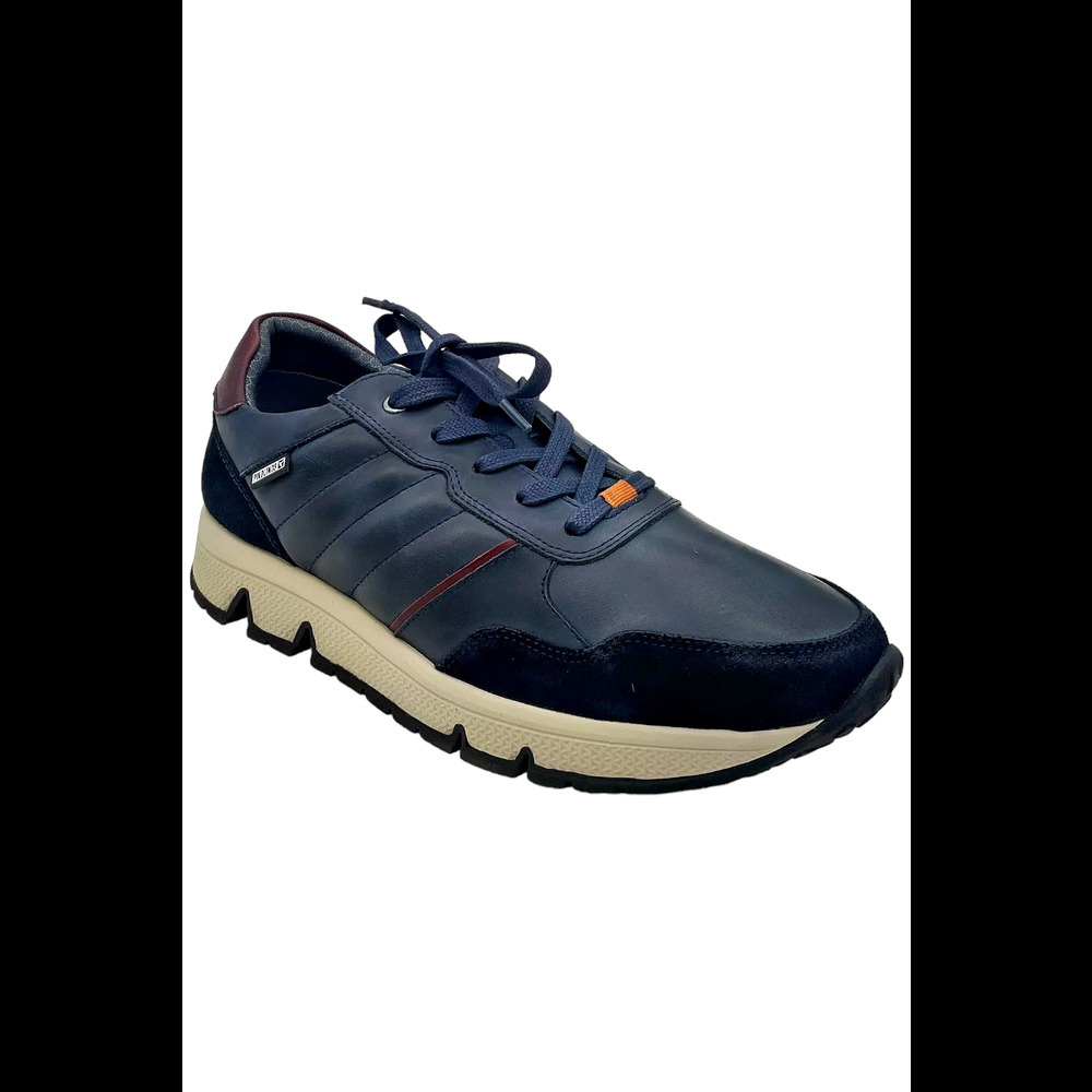 Pikolinos Leather Side-Zip Sneakers Cantabria Blue - Medium